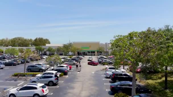 Delray Beach Usa April 2024 Luchtfoto Onthult Walmart Neighborhood Market — Stockvideo