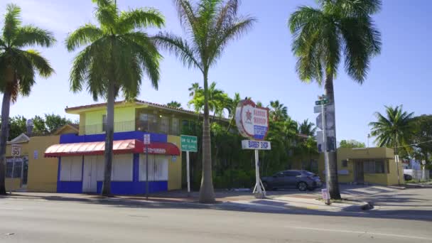 Miami Usa Avril 2024 Bâtiments Anciens Sur Miami Calle Ocho — Video