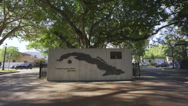 Маямі Штат Флорида Сша Квітня 2024 Меморіал Хосе Марті Маямі — стокове відео