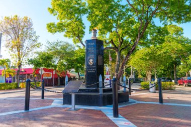 Miami, FL, ABD - 12 Nisan 2024: Miami Küba Domuzlar Körfezi Anıtı