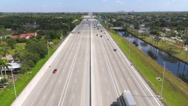 Florida Turnpike Miami Kendall — Stock Video
