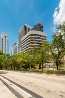 Brickell Bulvarı manzarası. Miami, Florida, ABD. 2024 stok fotoğrafı