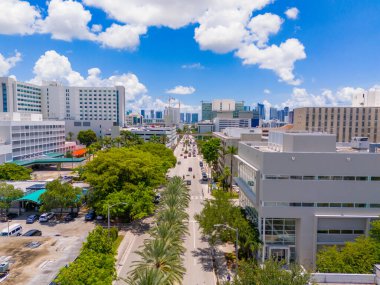 Hava aracı fotoğrafı Miami şehir merkezi hastane bölgesi 2024