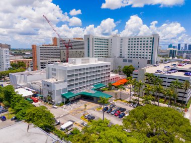 Miami Hastanesi Bölgesi. Hava aracı fotoğrafı 2024 'te çekildi.