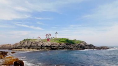 Stock motion video Nubble Lighthouse Maine, ABD