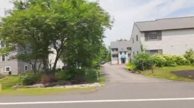 Yazlık sahil evi York, Maine, ABD. 4k hareket görüntüsü