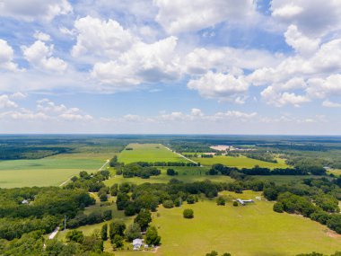 High Springs Florida kırsal tarım arazisi havacılık fotoğrafı