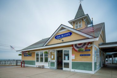 Marthas Vineyard, MA, ABD - 17 Temmuz 2024 Oaks Bluff Feribot Marthas Vineyard feribot terminali