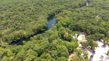 Santa Fe Nehri Florida. Hava 4k insansız hava aracı stok videosu