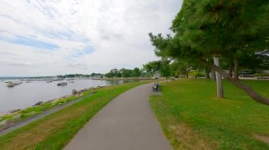 Plymouth, MA, USA - 15 Temmuz 2024: Pilgrim Memorial State Park ve Plymouth Rock 2024
