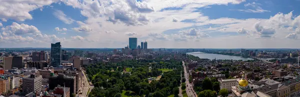 stock image Panoramic photo Boston Common. Aerial drone stock image 2024