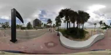 Fort Lauderdale, FL, ABD - 5 Eylül 2024: 8k 360 hipersüratli video Fort Lauderdale Beach FL