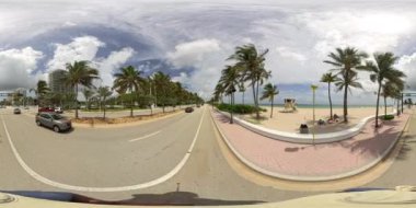 Fort Lauderdale, FL, ABD - 5 Eylül 2024 Fort Lauderdale Beach Florida 360 vr 8 km video