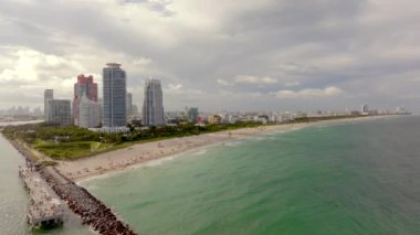 Miami Sahili 'ne hoş geldiniz. 2024 stok hava görüntüsü
