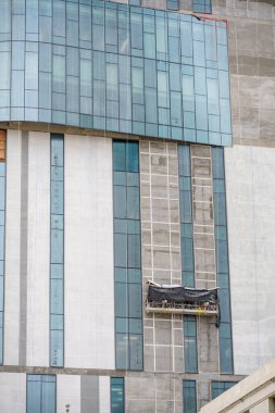 Endüstriyel yüksek bina kulesi arka planı