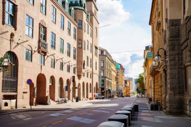 Oslo Norveç 'te bir şehir caddesine bakın