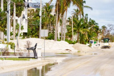 Stock photo Hurricane Milton aftermath in SW Florida Bonita Beach clipart