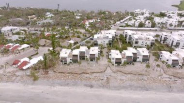 Hava Videosu Manasota Key Florida Kasırgası Milton 2024