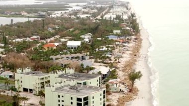 Milton Kasırgası sonrası İHA videosu Manasota Key Charlotte County FL USA 2024