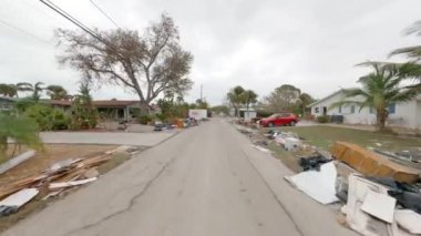 Englewood, FL, ABD - 11 Ekim 2024: Englewood Venice Florida Kasırgası 2024 sonrası Milton Kasırgası