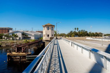 Tampa Florida Cass Köprüsü stok fotoğrafı.