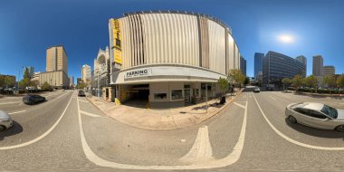 Tampa şehir merkezinde bisiklet yolları, 360 fotoğraf.