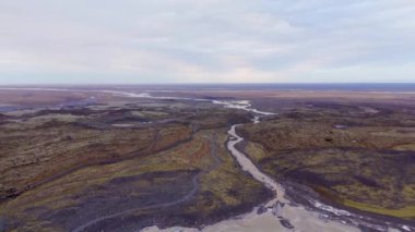 İzlanda hava stok görüntüleri nehir arazisi manzaraları