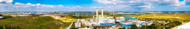 Aerial print panorama Miami Doral shut down incinerator and landfill clipart