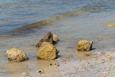 Sakin dalgalar kıyıya vuruyor