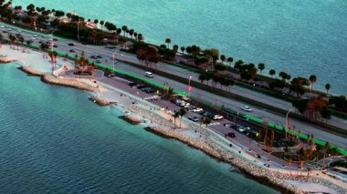 Hobie Beach Key Biscayne Miami hava görüntüsü