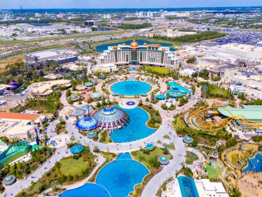Orlando, FL, ABD - 7 Nisan 2025: Orlando Epic Universe Universal Tema Parkı