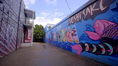 Miami, FL, ABD - 1 Mayıs 2025 Miami Little Havana Calle Ocho sokak sanatı