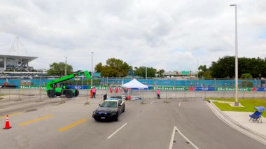 Miami, FL, ABD - 2 Mayıs 2025: Miami 'deki Formula 1 Grand Prix yarışı Streetview