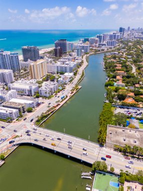 41. Cadde 'deki Miami Sahili, Indian Creek Kanalı.