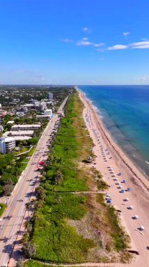 Hava dikey video Delray Plajı Florida