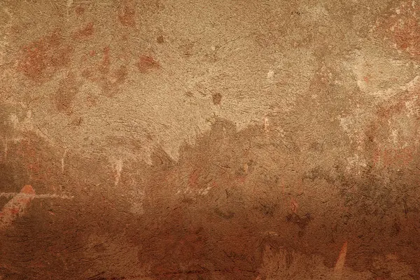 非常古老的锡耶纳色彩斑斓的黏土墙 灰泥质感的背景 痛苦的托斯卡纳黄色墙壁 铁锈斑斑 图库照片
