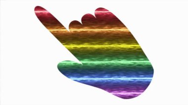 LGBT hand icon rainbow abstract lesbian, gay, bisexual, and transgender flag