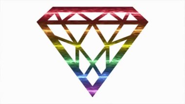 LGBT jewel icon rainbow abstract lesbian, gay, bisexual, and transgender flag