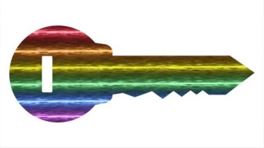 LGBT key icon rainbow abstract lesbian, gay, bisexual, and transgender flag