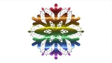 LGBT snowflake icon rainbow abstract lesbian, gay, bisexual, and transgender flag