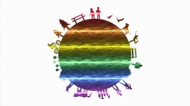 LGBT world icon rainbow abstract lesbian, gay, bisexual, and transgender flag