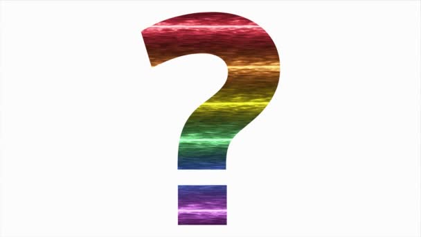 Лгбт Допит Значок Веселка Абстрактні Лесбіянки Геї Бісексуали Трансгендерний Прапор — стокове відео