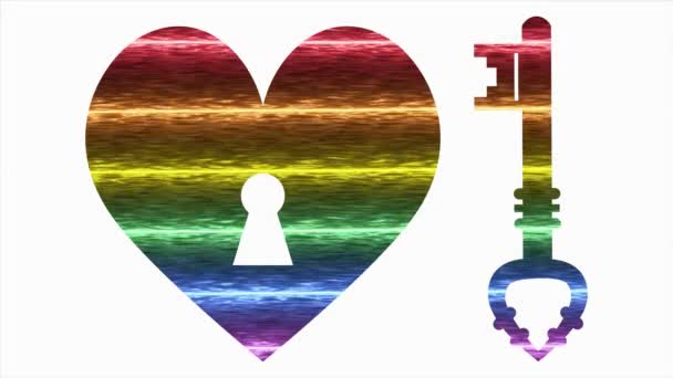 Лгбт Будинок Значок Веселка Абстрактні Лесбіянки Геї Бісексуали Трансгендерний Прапор — стокове відео
