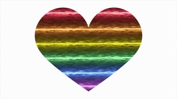 Lgbt Heart Icon Rainbow Abstract Lesbian Gay Bisexual Transgender Flag — Video