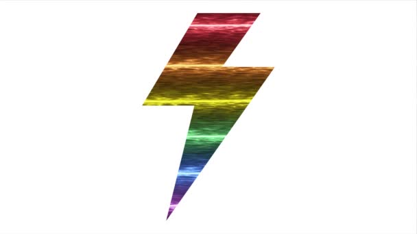 Lgbt Lightning Icon Rainbow Abstract Lesbian Gay Bisexual Transgender Flag — Stockvideo