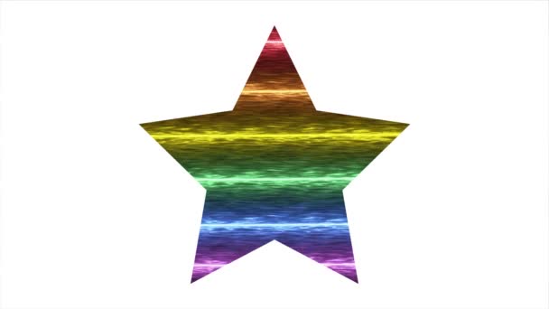 Lgbt Star Icon Rainbow Abstract Lesbian Gay Bisexual Transgender Flag — Vídeos de Stock