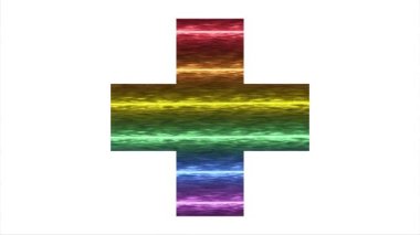 LGBT cross icon rainbow abstract lesbian, gay, bisexual, and transgender flag