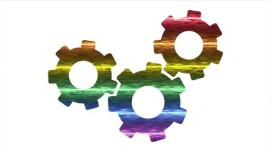 LGBT gears icon rainbow abstract lesbian, gay, bisexual, and transgender flag