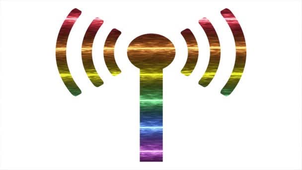 Lgbtの世界のアイコン虹抽象的なレズビアン バイセクシャル トランスジェンダーの旗 — ストック動画