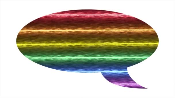 Lgbt Comic Bubble Icon Rainbow Abstract Lesbian Gay Bisexual Transgender — Stok video
